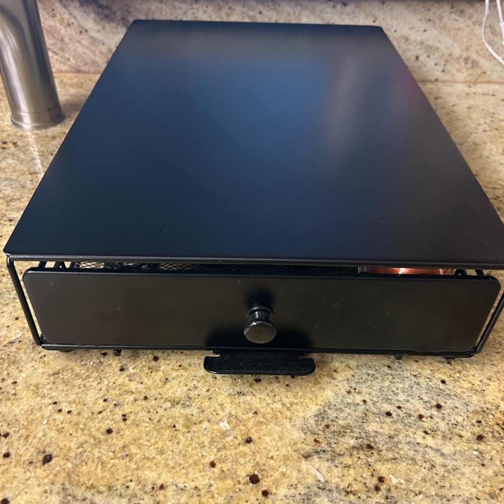 Sleek Black Storage Drawer for Nespresso coffee PODS